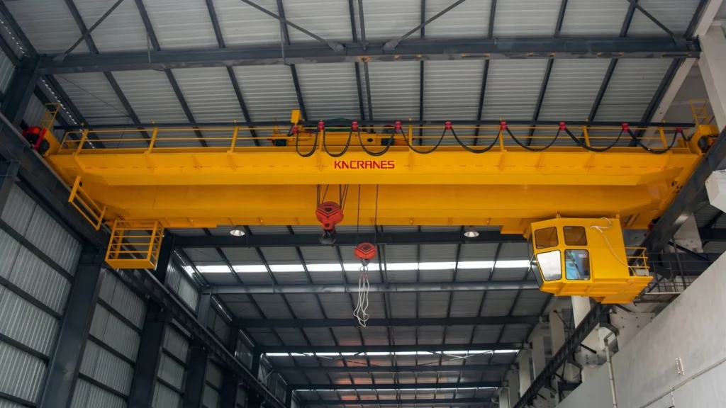 Heavy-Duty Yellow Double-Girder Overhead Crane